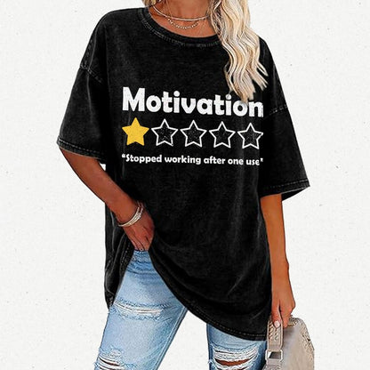 Motivation Review Vintage Distressed T-shirt