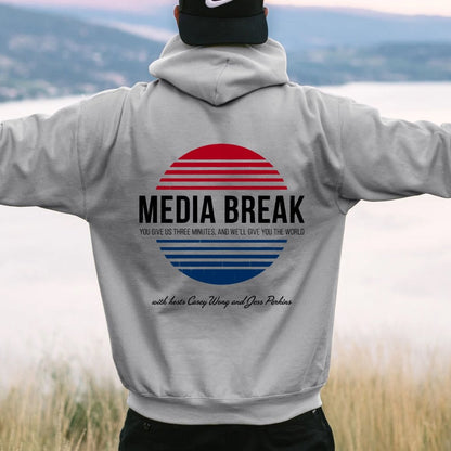 Media Break Printed Back Unisex Cotton Hoodie