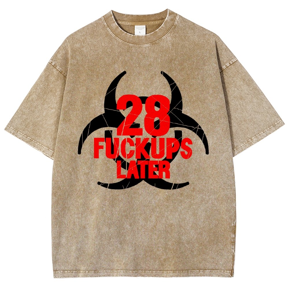 28 Fuckups Later Vintage Distressed T-shirt 2508000875