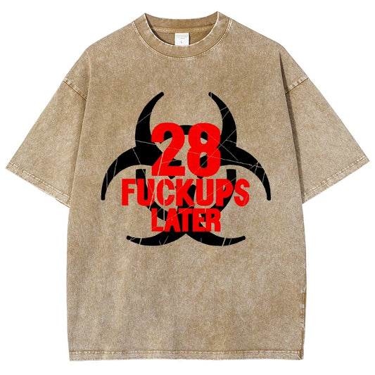 28 Fuckups Later Vintage Distressed T-shirt 2508000875