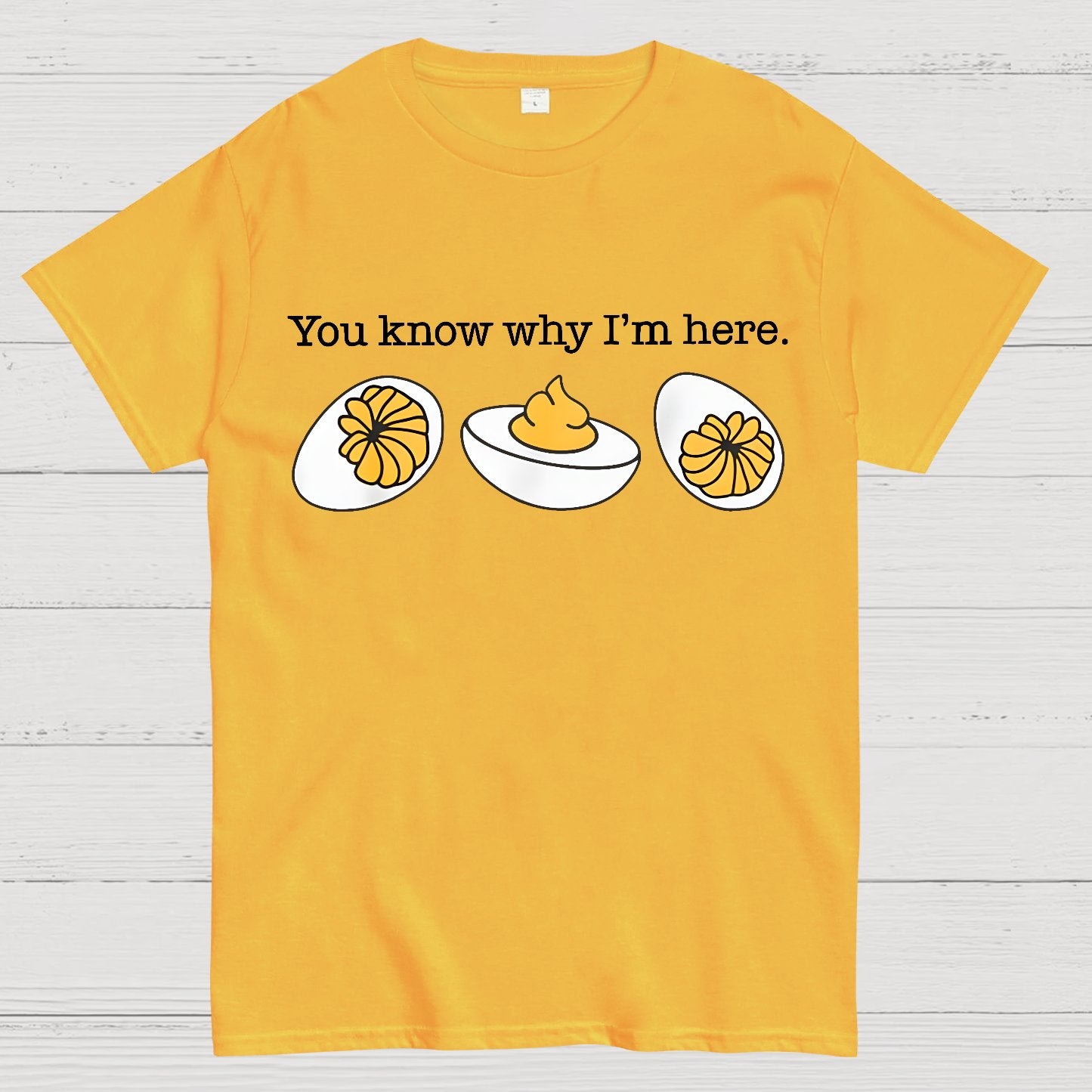 Retro Thanksgiving Dinner You Know Why I'm Here Deviled Egg Geek T-Shirt