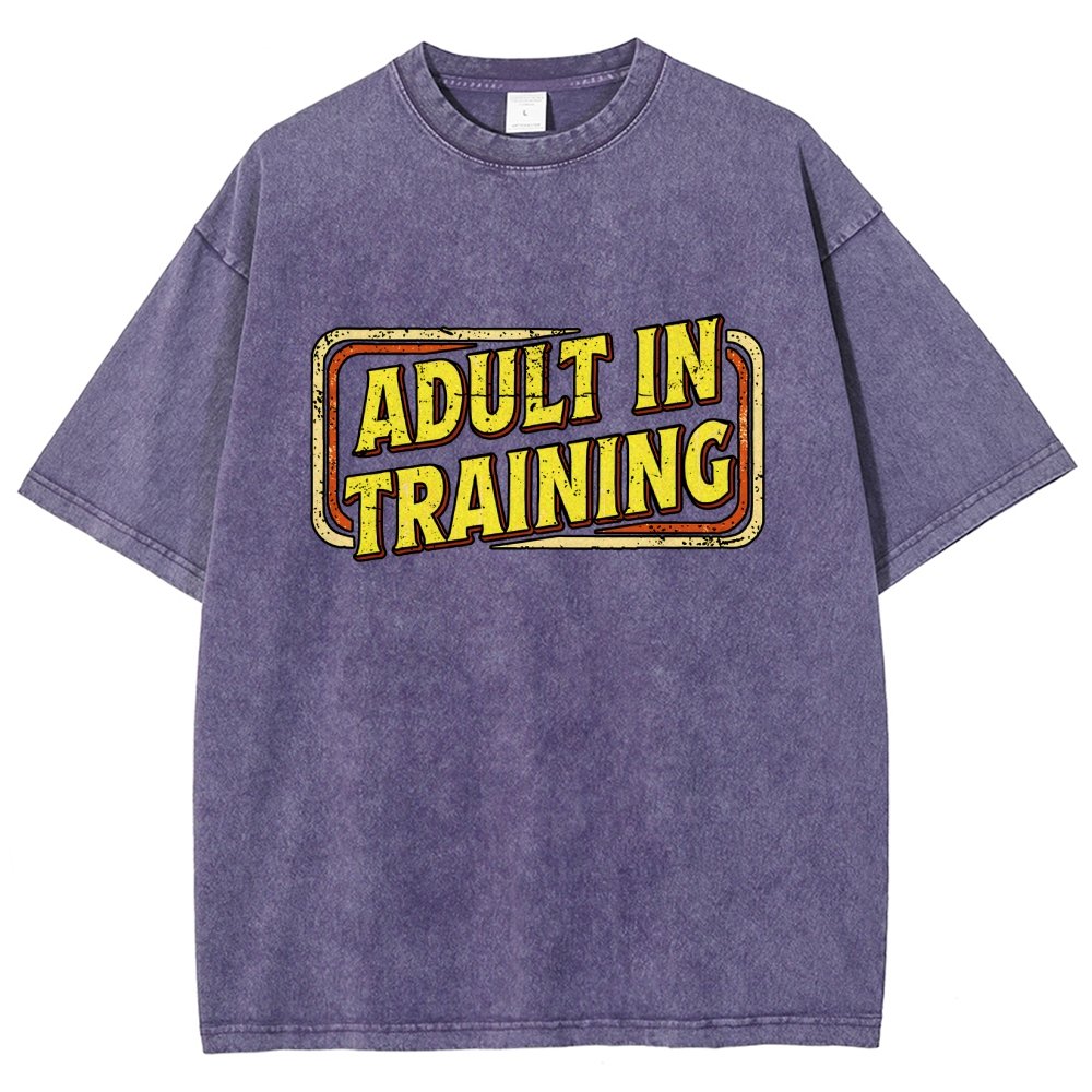Adult In Training Vintage Distressed T-shirt
