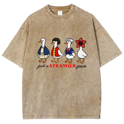 Just a stranger goose Vintage Distressed T-shirt