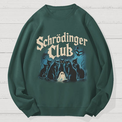 Schrödinger Cat club Halloween Geek Cotton Sweatshirt
