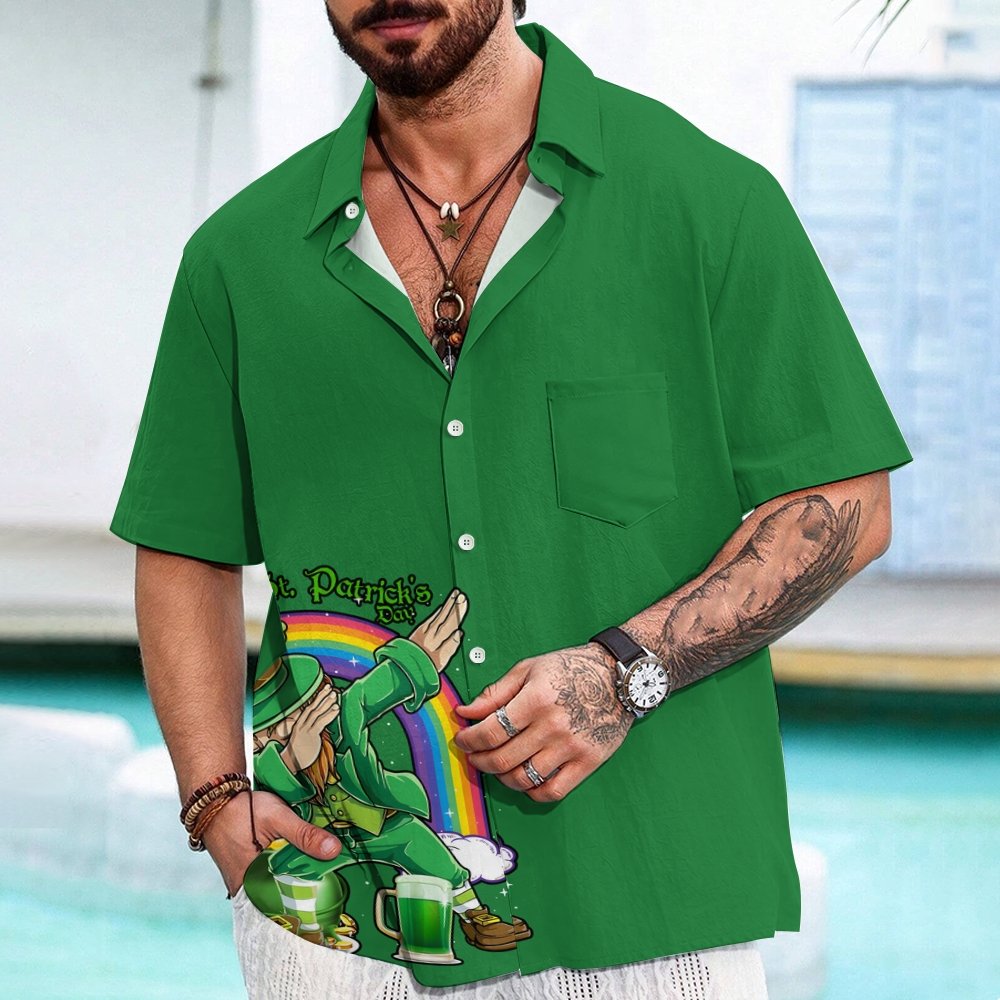 St. Patrick's Day Art Print Geek Hawaiian Shirt