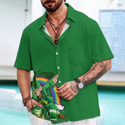 St. Patrick's Day Art Print Geek Hawaiian Shirt