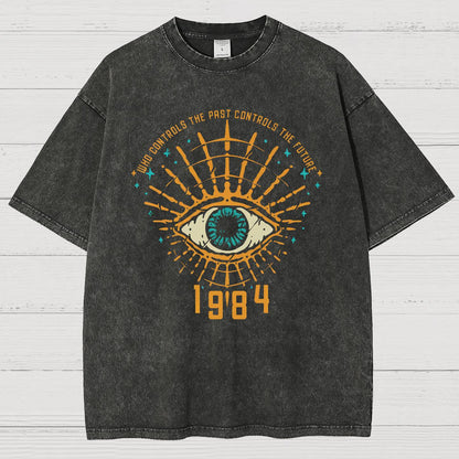 1984 George Orwell Control The Future Vintage Distressed T-shirt