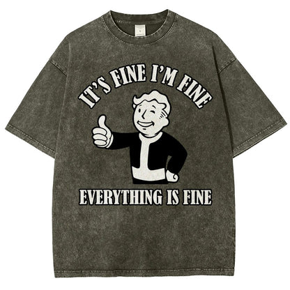 Its Fine Im Fine Everything Is Fine Vintage Distressed T-shirt