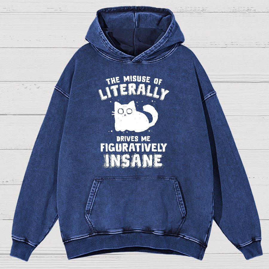 Figuratively Insane Vintage Distressed Hoodie
