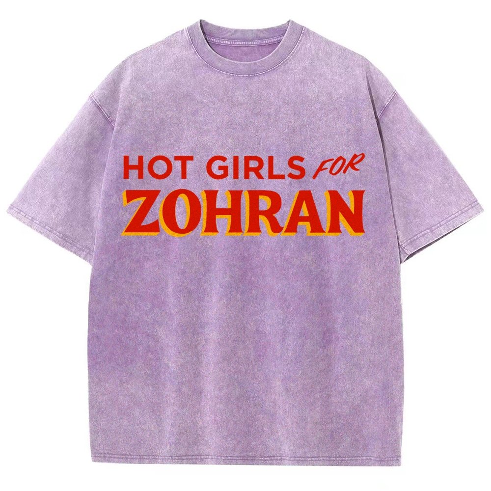 Hot Girls For Zohran Vintage Distressed T-shirt