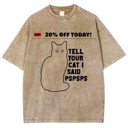 Tell Your Cat Vintage Distressed T-shirt