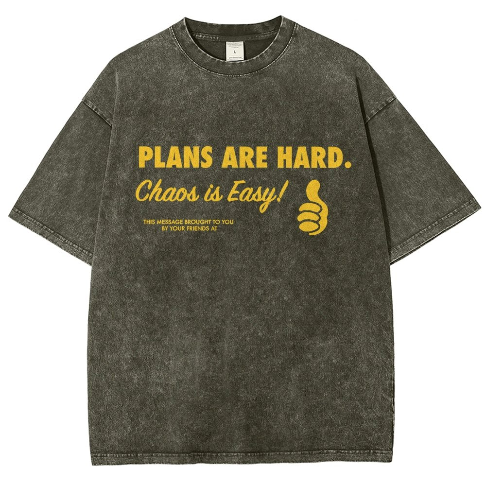 Chaos is Easy Vintage Distressed T-shirt