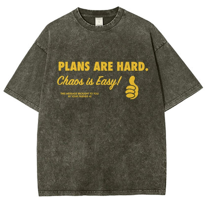 Chaos is Easy Vintage Distressed T-shirt
