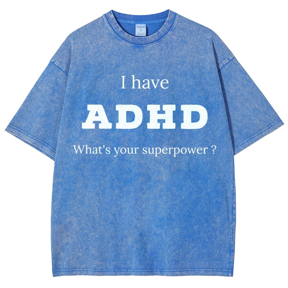 Adhd Is My Superpower Vintage Distressed T-shirt
