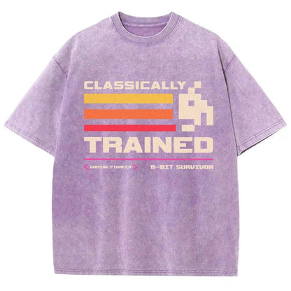 Classically Trained for Retro Gamers Vintage Distressed T-shirt
