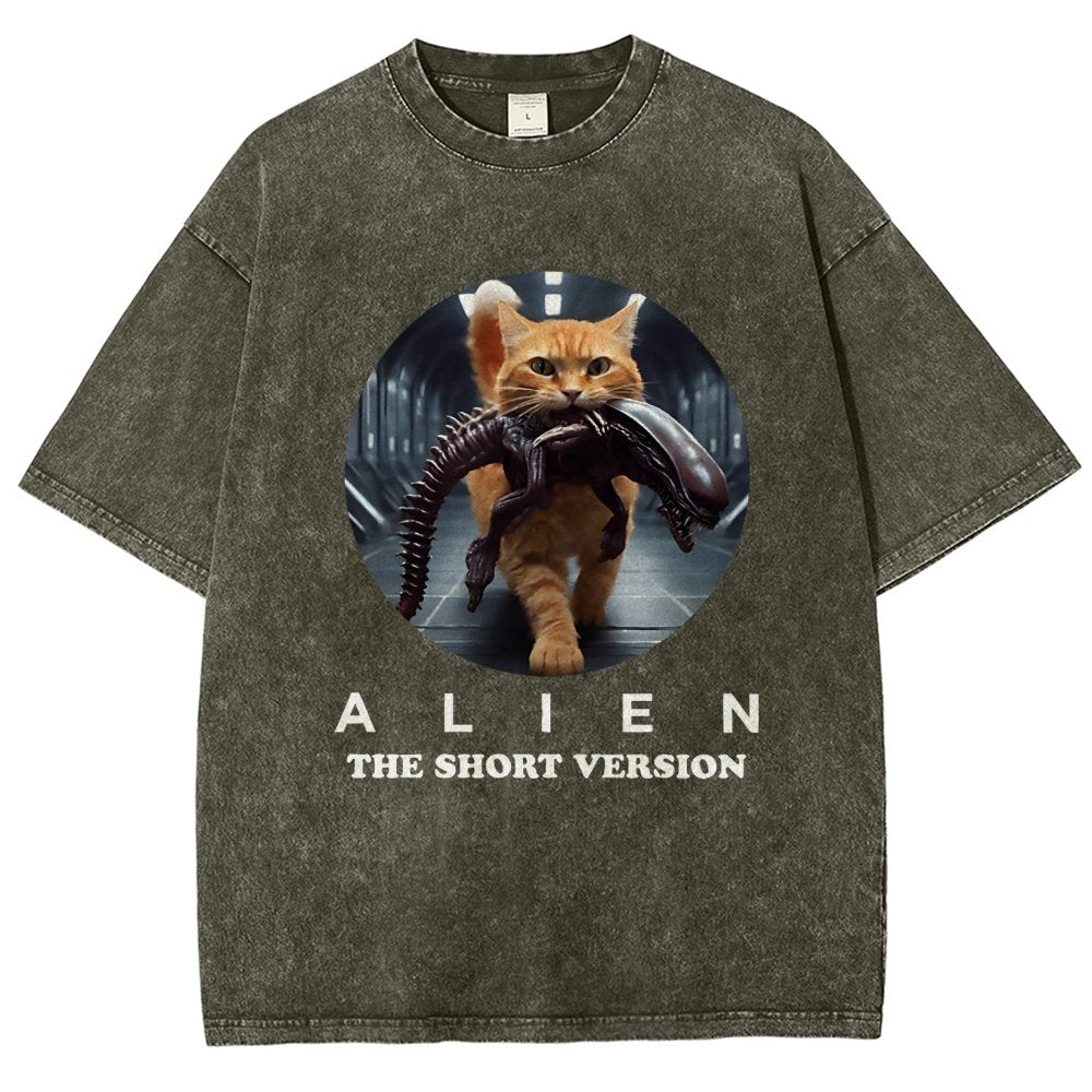 Mysterious Creature Short Version Vintage Distressed T-shirt