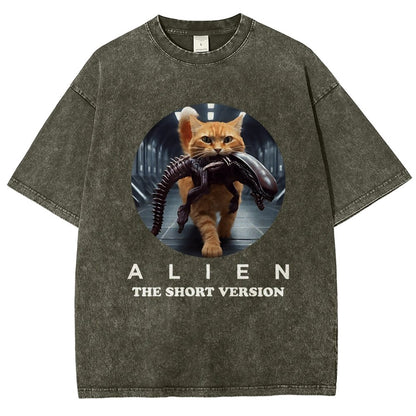 Mysterious Creature Short Version Vintage Distressed T-shirt