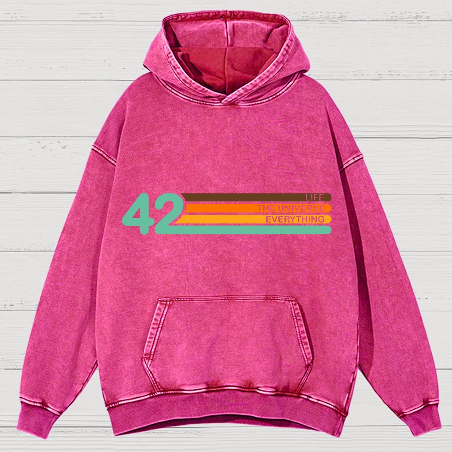 42  Life The Universe And Everything Vintage Distressed Hoodie