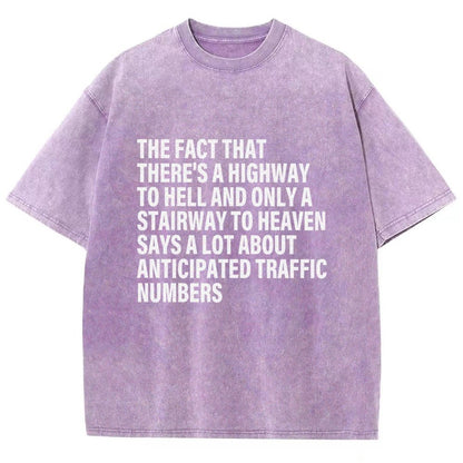 Funny Quote There's Highway To Hell And Stairway To Heaven Vintage Distressed T-shirt