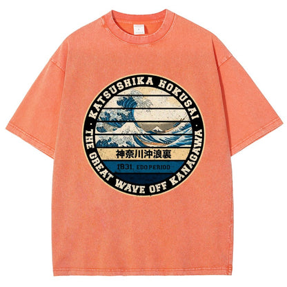 Hokusai Vintage Distressed T-shirt