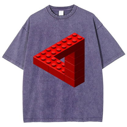 Escher Toy Bricks Vintage Distressed T-shirt 2412001063