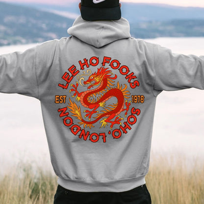 Mysterious Town's (Werewolves of London) Printed Back Cotton Hoodie