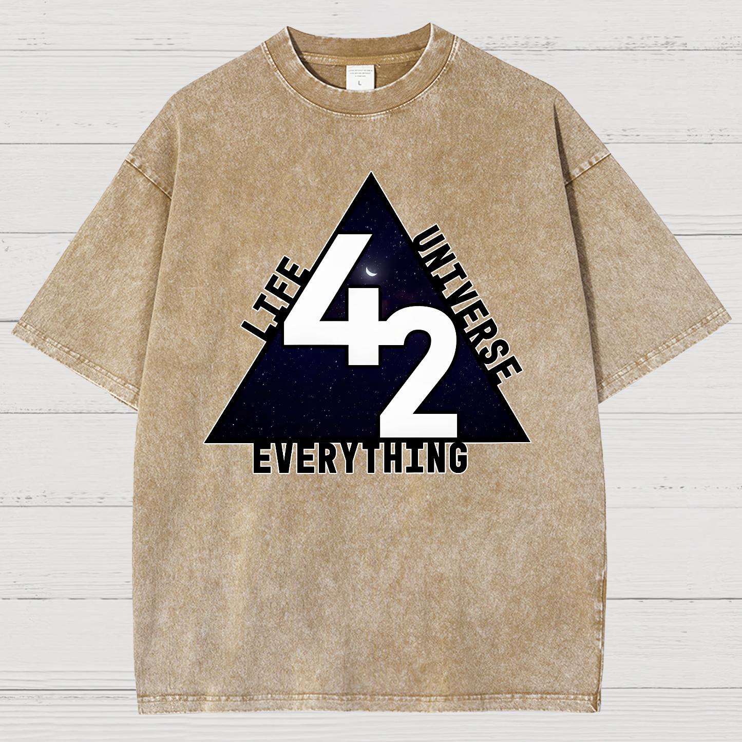 Life, the Universe, and Everything Vintage Distressed T-shirt