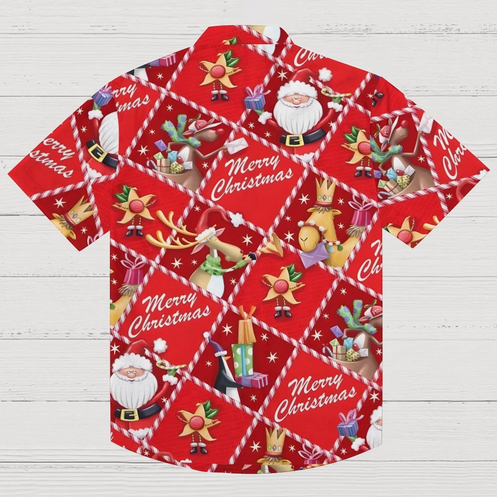 Merry Christmas Pattern Print Geeky Shirt