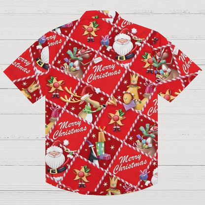 Merry Christmas Pattern Print Geeky Shirt