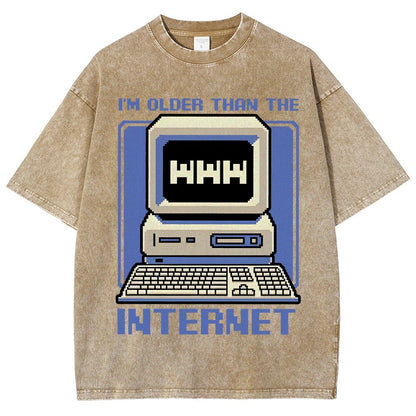 Older Than The Internet Vintage Distressed T-shirt