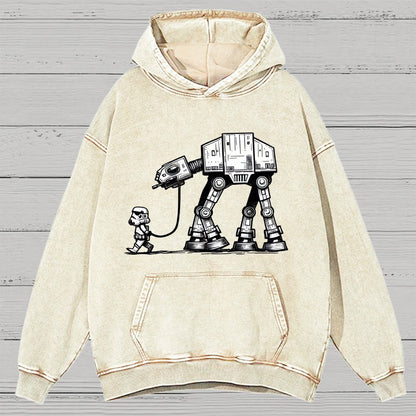 Cosmic Robot Dog - Planetary Skirmishes Vintage Distressed Hoodie