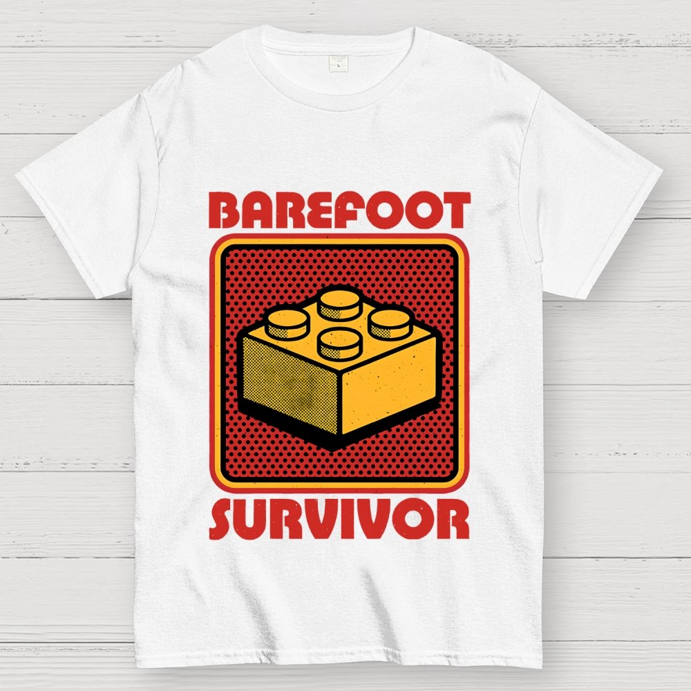 Foot Brick Survivor Geek T-Shirt
