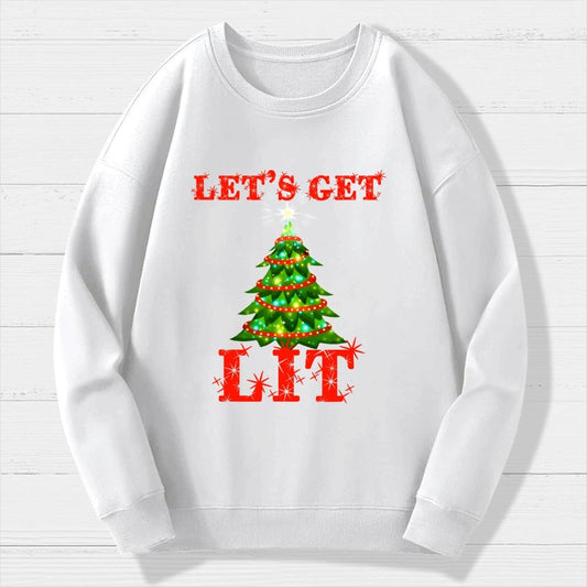 Let's Get Lit Geek Cotton Sweatshirt