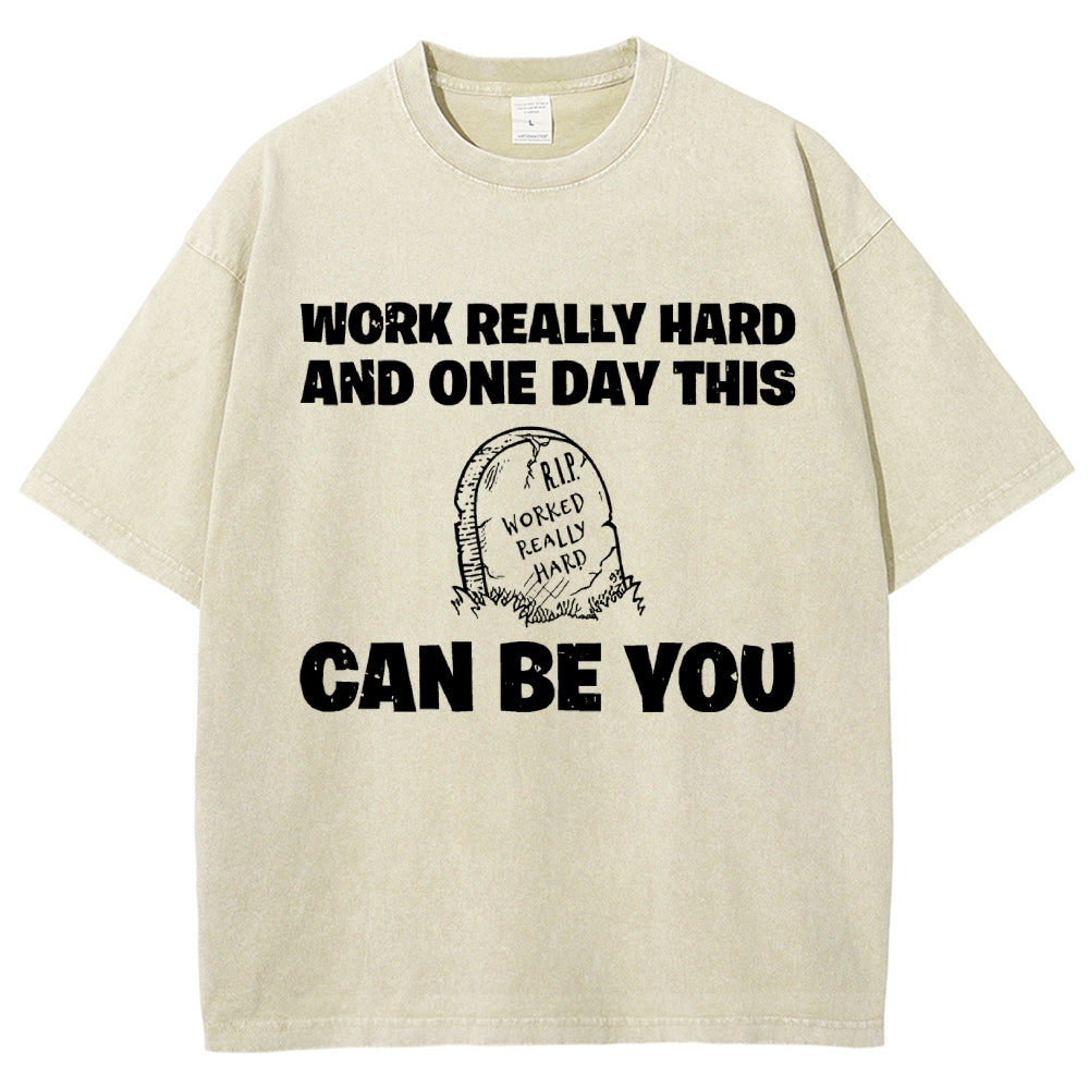 R.I.P. Worked Really Hard Vintage Distressed T-shirt