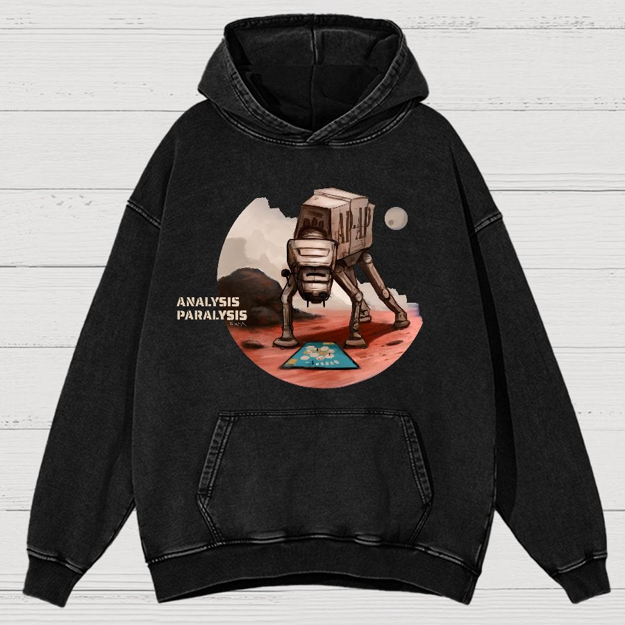 Board Game Analysis Paralysis Vintage Distressed Hoodie
