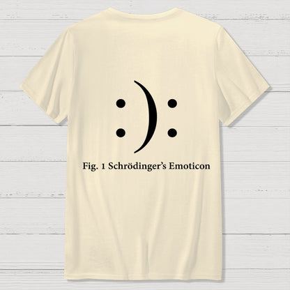 Schrodinger's Emoticon Front And Back Printing Geek T-Shirt