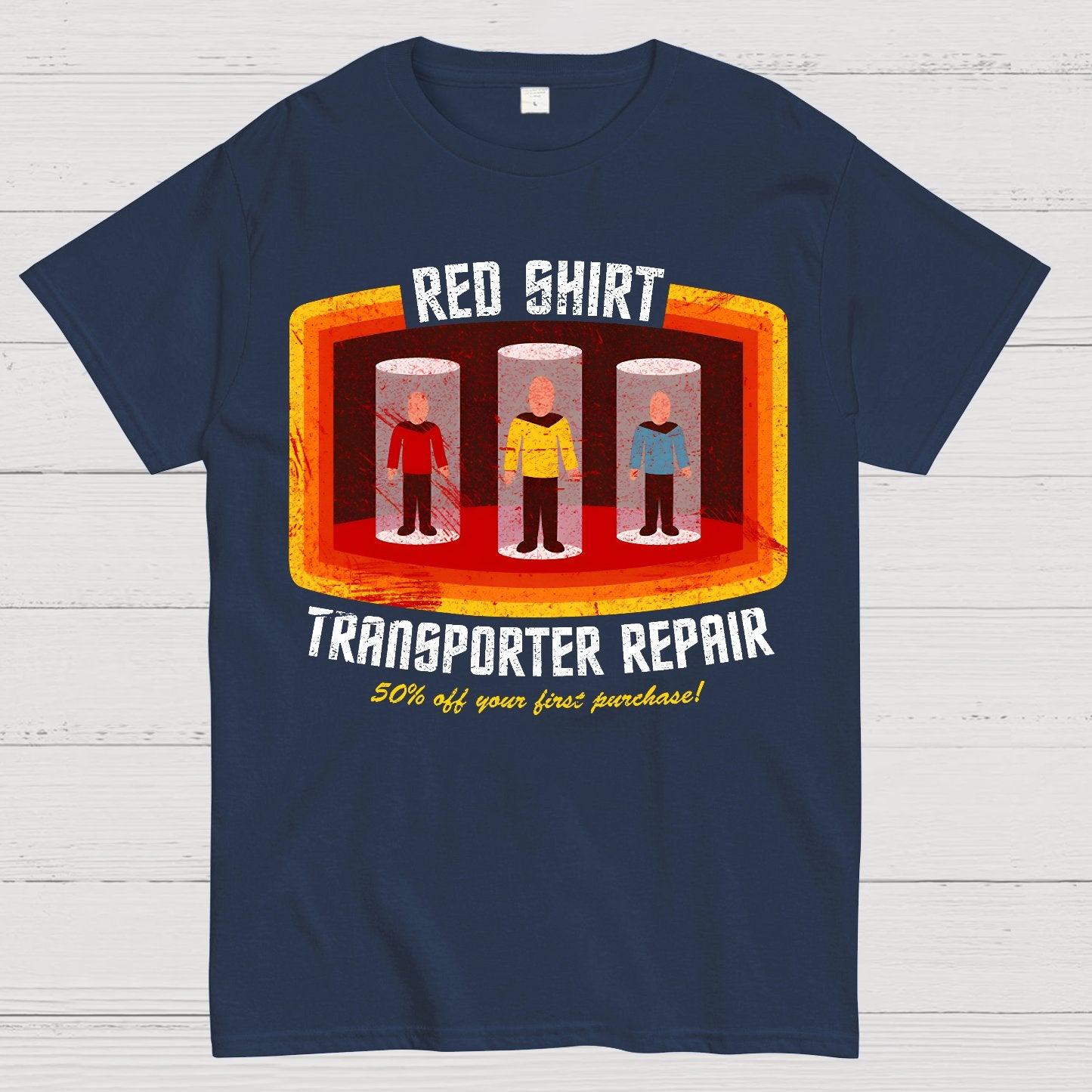 Red Shirt Space Repair Geek T-Shirt