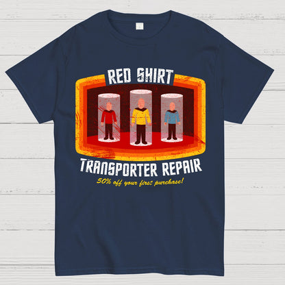 Red Shirt Space Repair Geek T-Shirt