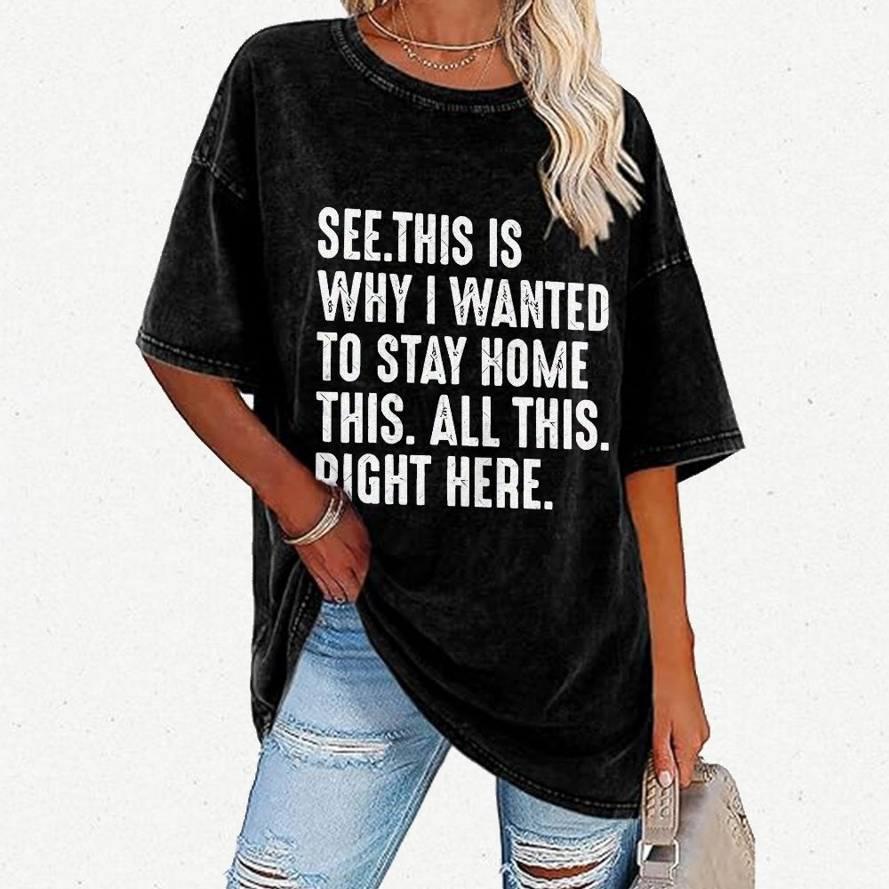 Stay Home Vintage Distressed T-shirt