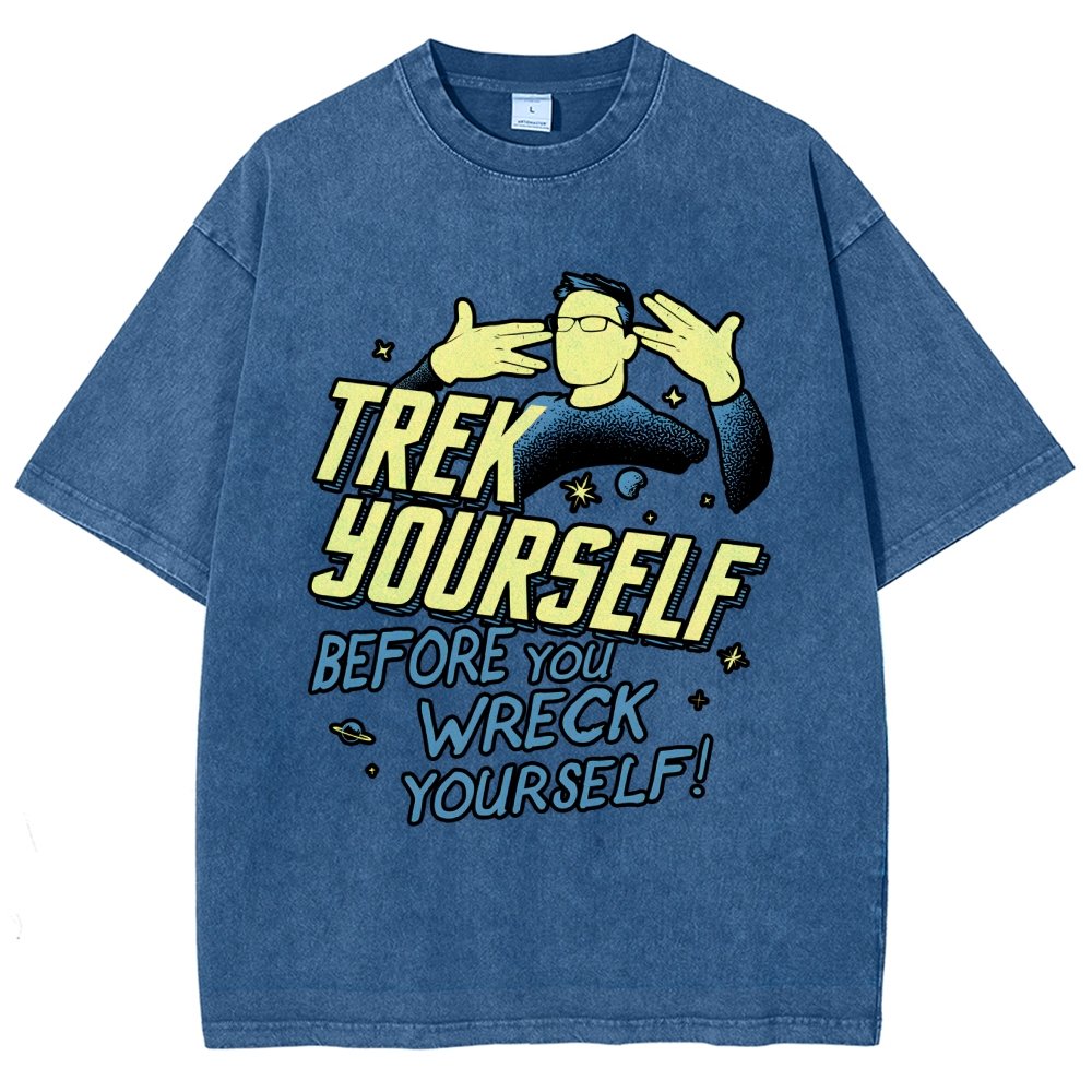 Track Yourself Before You Wreck Yourself  Vintage Distressed T-shirt