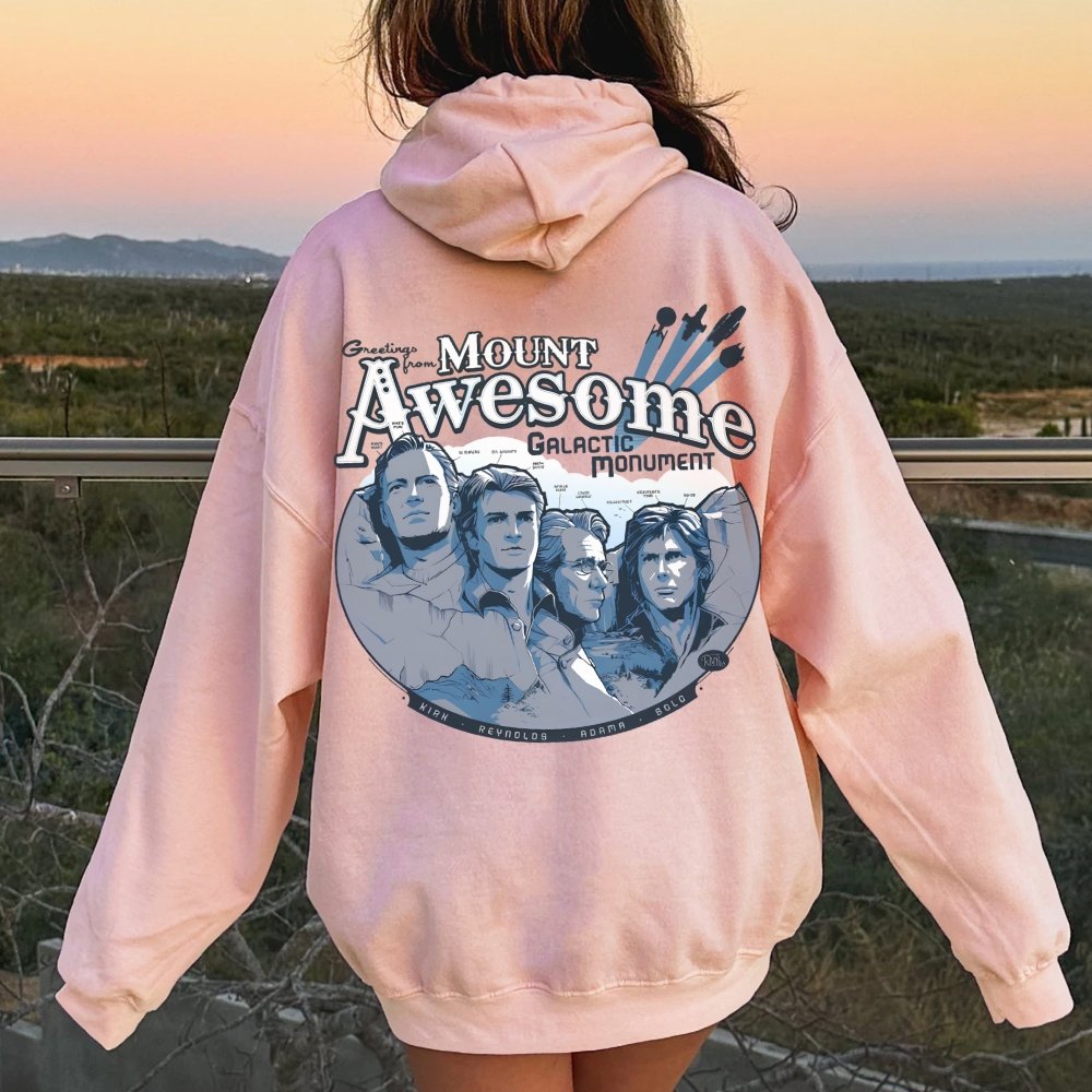 Mt. Awesome Printed Back Unisex Cotton Hoodie