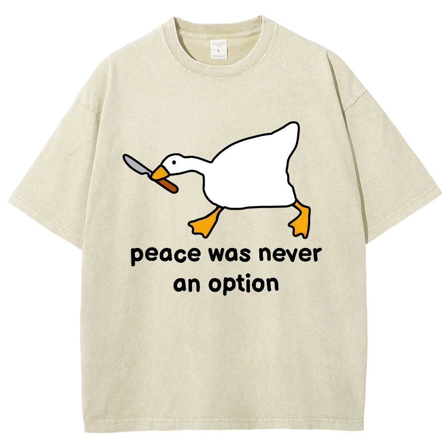 Peace Was Never An Option Vintage Distressed T-shirt
