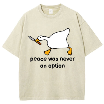 Peace Was Never An Option Vintage Distressed T-shirt