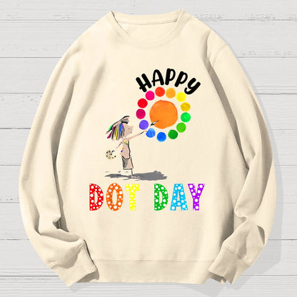 Happy International Dot Day Geek Cotton Sweatshirt