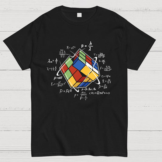 Rubik Cube Retro Vintage Colorful Cube Game Math Geeky T-Shirt