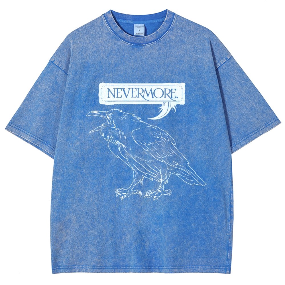 Nevermore Raven Vintage Distressed T-shirt