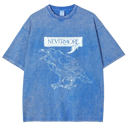 Nevermore Raven Vintage Distressed T-shirt