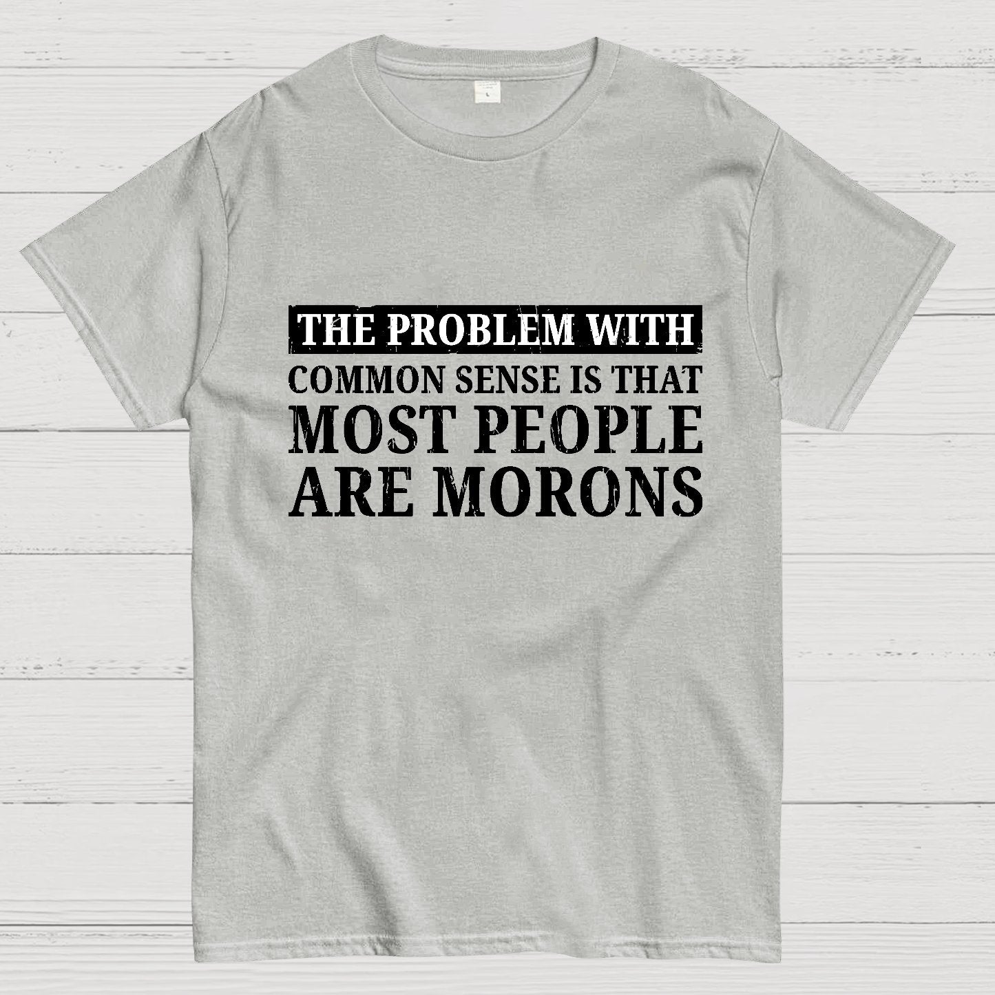 The Problem With Common Sense Patch Geek T-Shirt