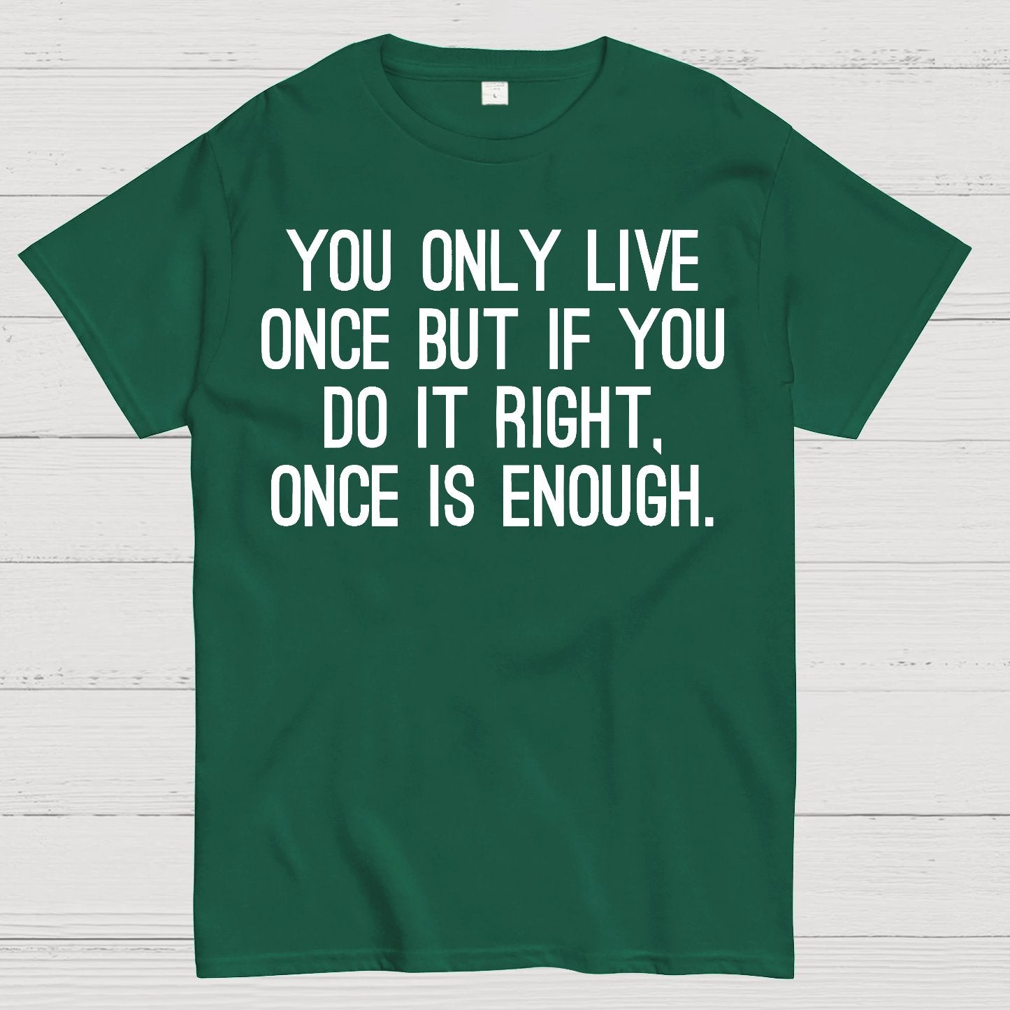 You Only Live Once But If You Do It Right，Once Is Enough Geek T-Shirt
