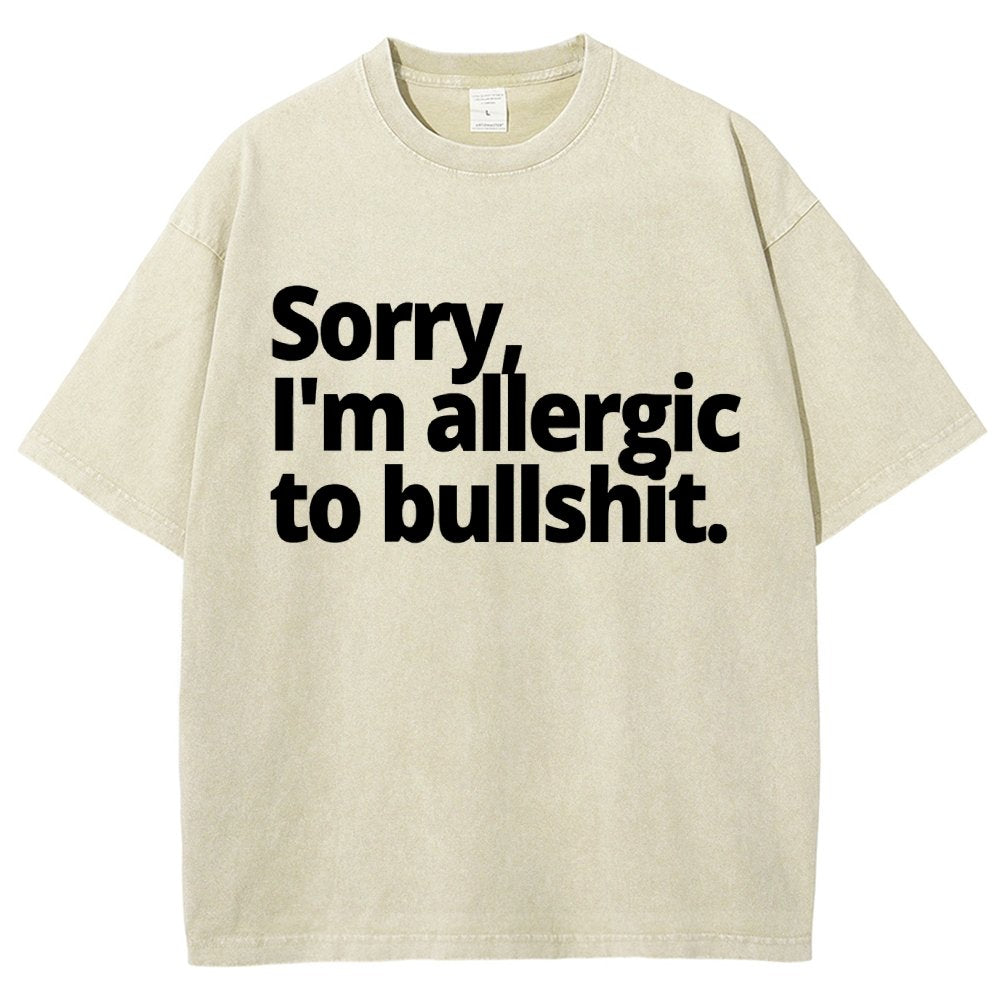 I'm Sorry I'm Allergic To Bullshit Vintage Distressed T-shirt